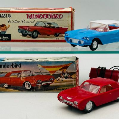 2 Cragstan/LB of Vintage Boxed Hong Kong Ford Thunderbird Toys