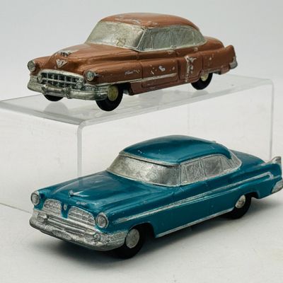 Two Banthrico Die-Cast Metal Promotional Toy Car Coin Banks