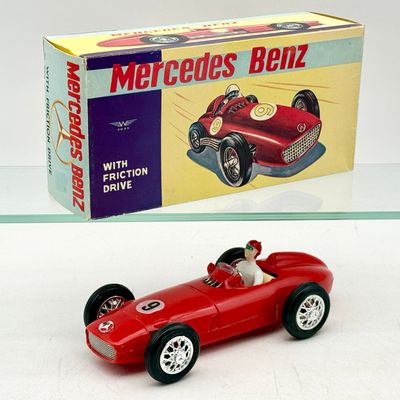W Toys Hong Kong 1954 Mercedes-Benz Friction Drive Racing Car with Box