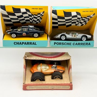 3 Vintage Zee International and George Barris Die-Cast Cars
