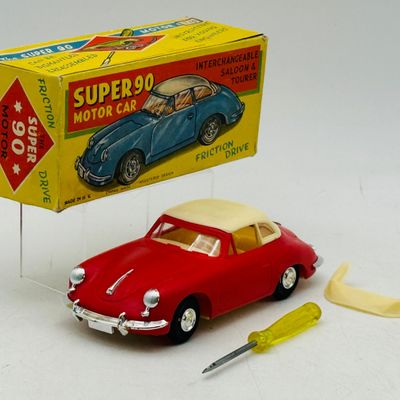 OK toys Made #3361 1960 Porsche Super 90 Motor Car with Original Box