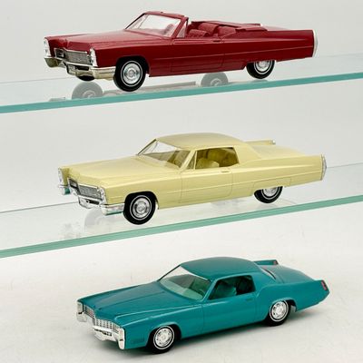 Three Jo-Han 1968 Cadillac Dealer Promotional Models