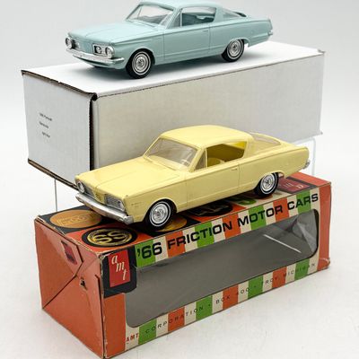 2 AMT Plymouth Barracuda Friction Motor Cars