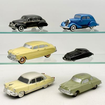 Six Miller Memorabilia Hand Cast Resin Model Cars