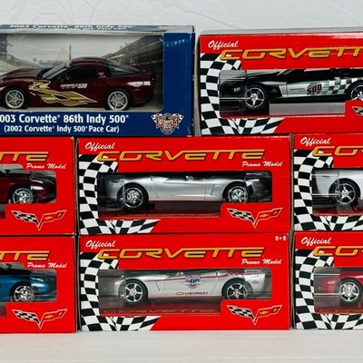 8 Revell and AMT 1:25 Scale Corvette Promotional Model Cars