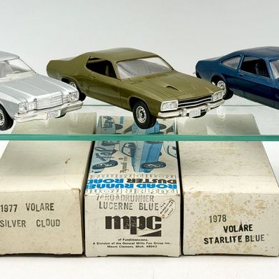3 MPC Plymouth Dealer Promotional Model Cars with Original Boxes