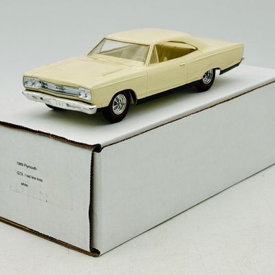 1969 Plymouth GTX Promotional Model Car in Cream Plastic