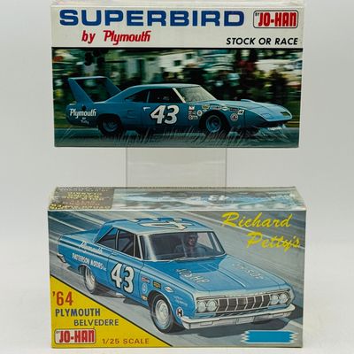 2 Jo-Han Richard Petty Plymouth Model Kits