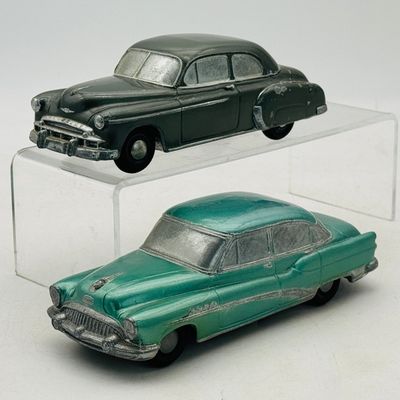 2 Vintage Banthrico Die-Cast Promotional Model Cars