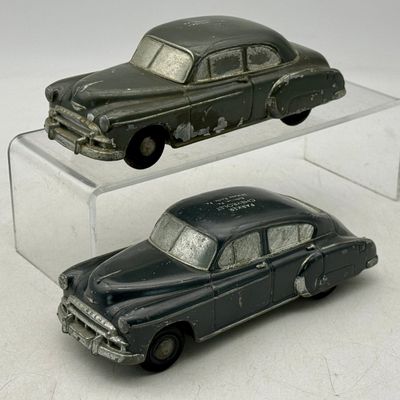 2 1950 Banthrico Chevrolet Promotional Die-Cast Metal Car Banks