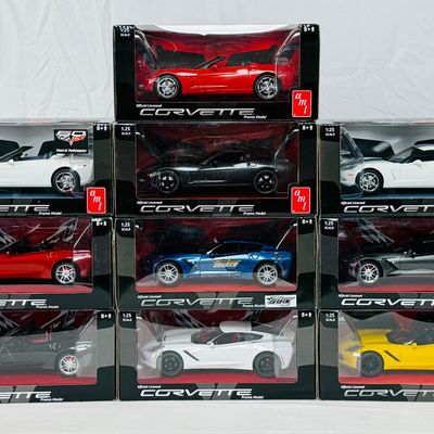 Collection of Ten AMT 1:25 Scale Chevrolet Corvette Promotional Models