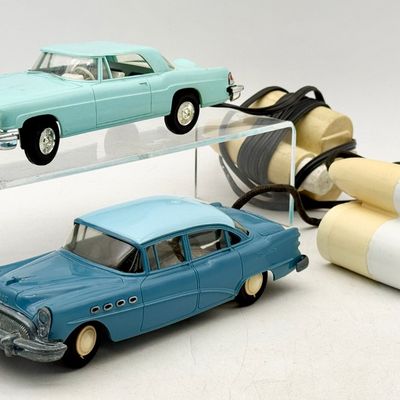 2 Vintage AMT Plastic Remote Control Buick and Continental Cars