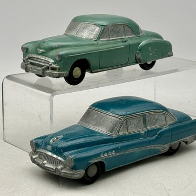 2 Banthrico Die-Cast Chevrolet and Buick Promotional Banks