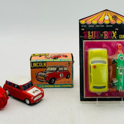 Lincoln International Mini Cooper and Blue-Box Friction Car Set
