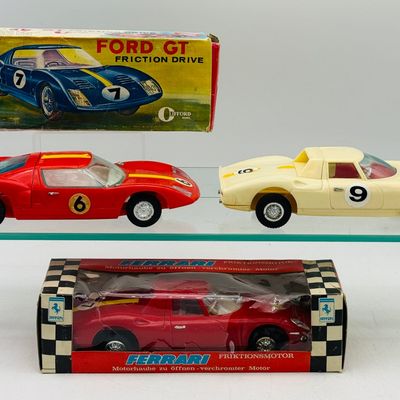 3 Clifford and Europa Plastic Friction Drive Prototype Racing Cars