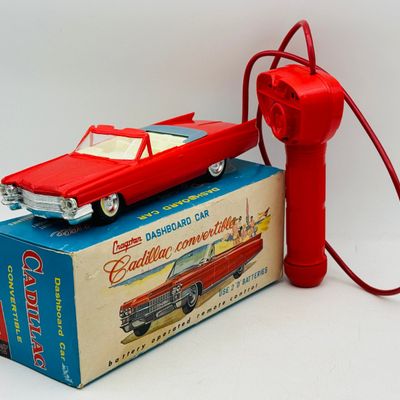 Cragstan Battery Operated 1963 Cadillac Convertible Dashboard Car with Original Box