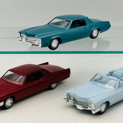 3 Jo-Han Cadillac Promotional Model Cars 1968 to 1970