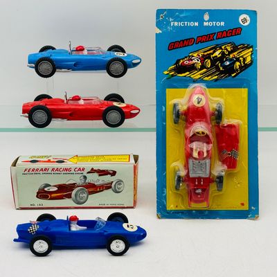 4 Lucky/Clifford Hong Kong Plastic Ferrari 156 Racing Cars