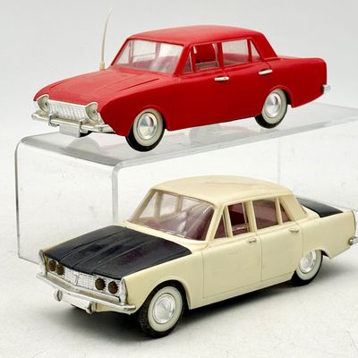 2 Lucky Toys HK plastic cars.