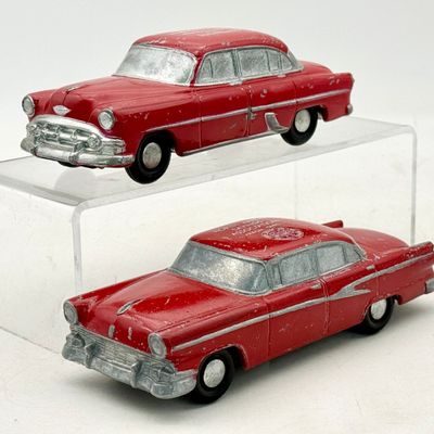 2 Banthrico Die-Cast Metal Promotional Auto-banks