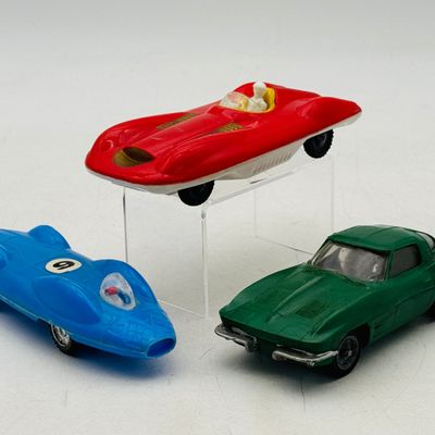 3 HK Vintage Mid-Century Plastic Land Speed and Sports Cars
