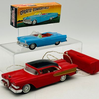 2 Vintage Empire and Ideal Plastic Toy Model Cars