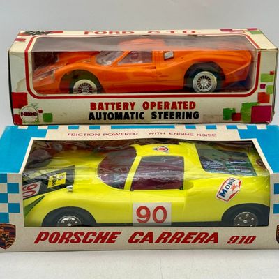 2 Vintage Boxed Mego and Jimson Hong Kong Plastic Toy Cars