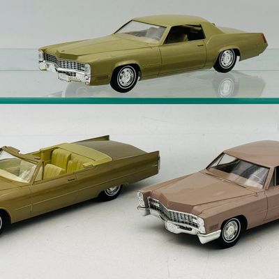 3 Jo-Han Cadillac Dealer Promotional Model Cars 1966,67,68