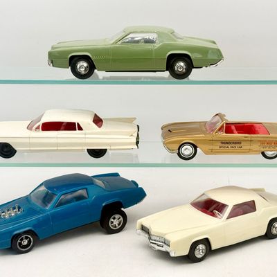 5 Vintage Plastic HK Promotional Model Cars