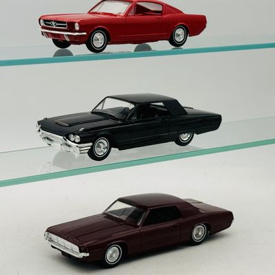 3 AMT 1960s Ford Mustang and Thunderbird Model Cars
