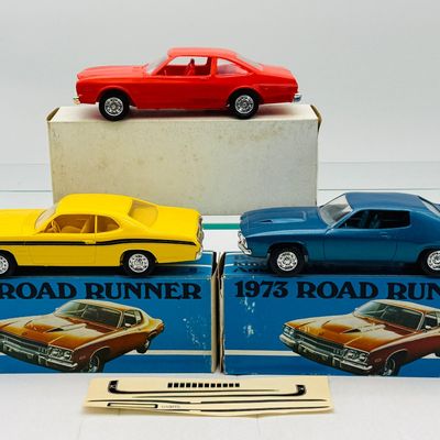 3 MPC Plymouth Promotional Model Cars with Boxes