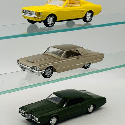 Three AMT Ford Dealership Promotional Model Cars