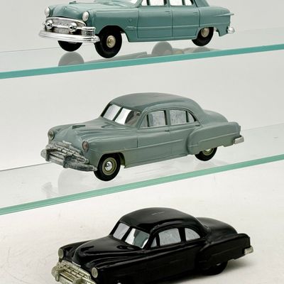 3 PMC/AMT 1951 Chevrolet and Ford Plastic Promotional Cars
