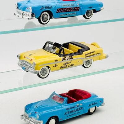 3 Miller Resin Models Indianapolis 500 Die-Cast Pace Cars