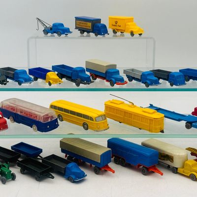 Wiking 1950's Vintage Original vehicles and trucks lot of 34.
