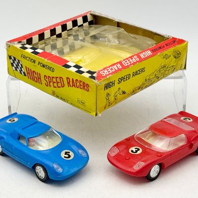 2 HP/Mego Vintage 1965 High Speed Racer Plastic Cars