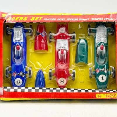 The Lucky Toys No. 6602 Hong Kong Three Racers Set 1961.