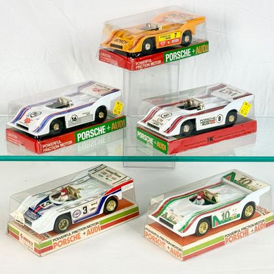 5 Kresge/Roxy/Lucky Toys Porsche 917 Friction Powered Race Cars