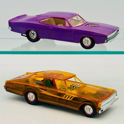2 Vintage Cragstan Dodge Charger Model Cars