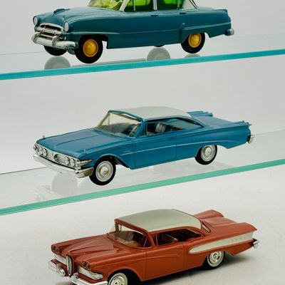 3 Vintage AMT and PMC Plastic Promotional Model Cars