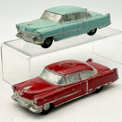 2 Banthrico Die-Cast 1955 Cadillac Promo Auto-banks