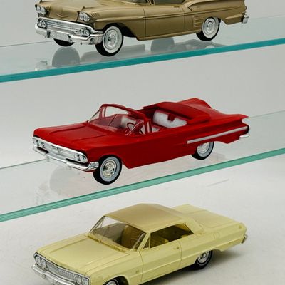 3 Chevrolet Impala Plastic Dealer Promotional Model Cars