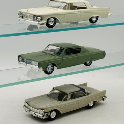 3 Jo-Han Chrysler Corporation Promotional Model Cars Late 1950s-1960s