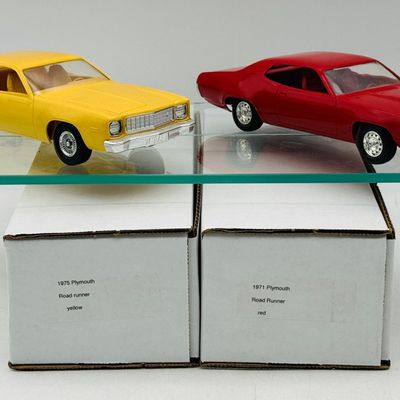 2 MPC Plymouth Road Runner Dealer Promotional Model Cars