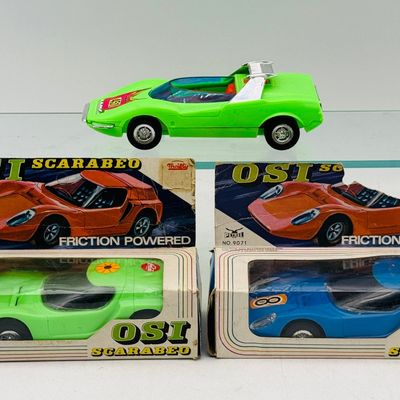 3 Petrel Toys Alfa Romeo Friction Powered Cars