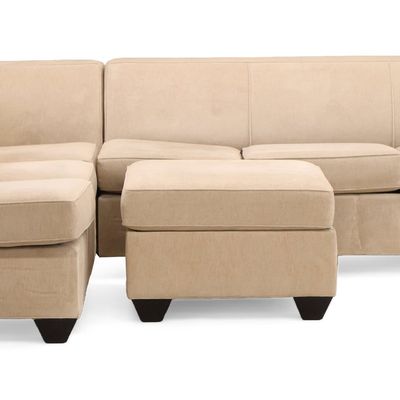 Modern Three Part Upholstered Sectional Sofa