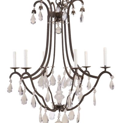 Dennis and Leen Holly Hunt Iron Chandelier