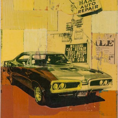 Robert Mars, 1969-, Super B, 2006, Oil and Mixed Media on Canvas