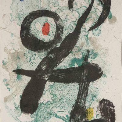 After Joan Miro, Spanish 1893-1983, Compoxition X, Lithograph