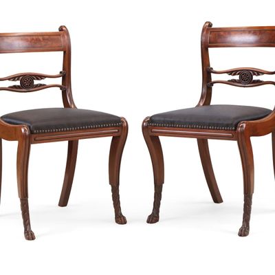 Pair of Federal Mahogany Side Chairs